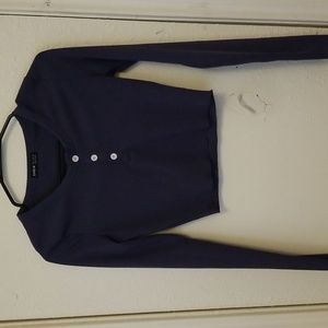 Purple long sleeve crop top